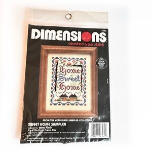 Dimensions #6582 SWEET HOME SAMPLER Vera Klein Cross Stitch Kit New Sealed 1990
